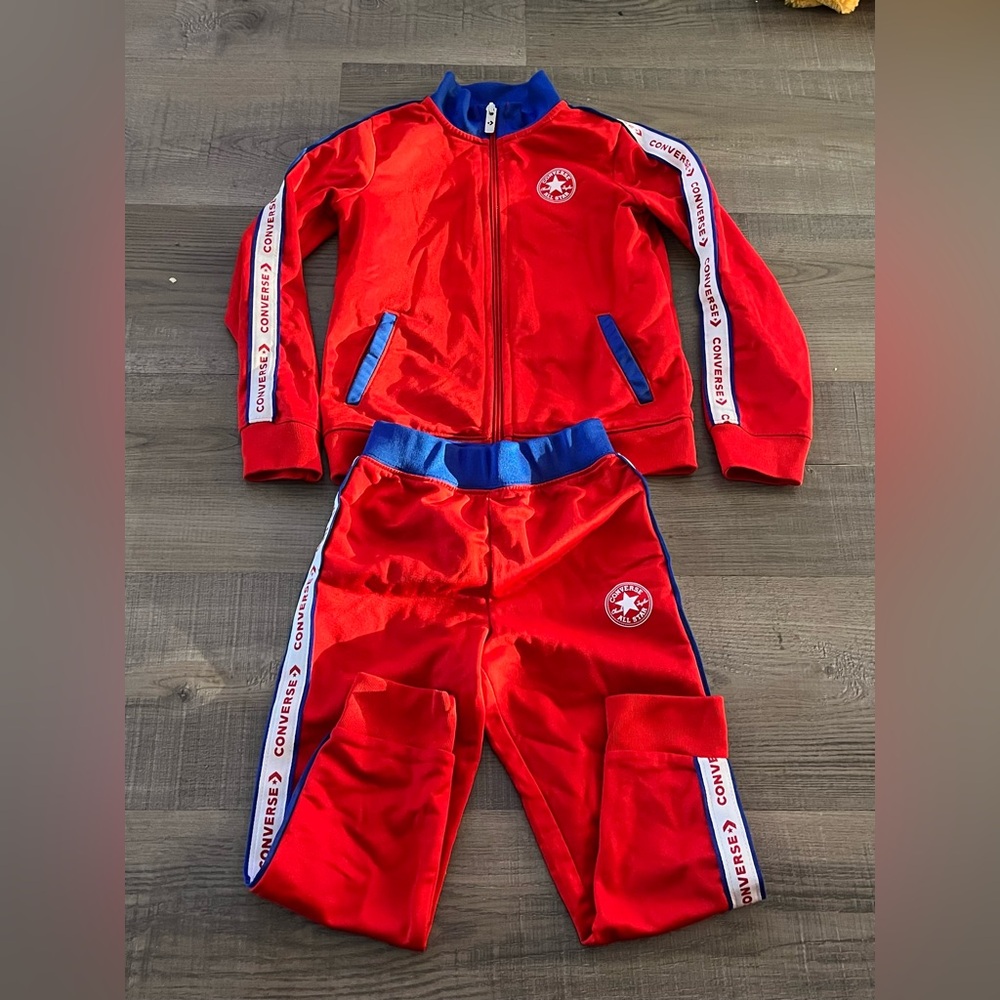 Converse Red Tracksuit with Blue Trim